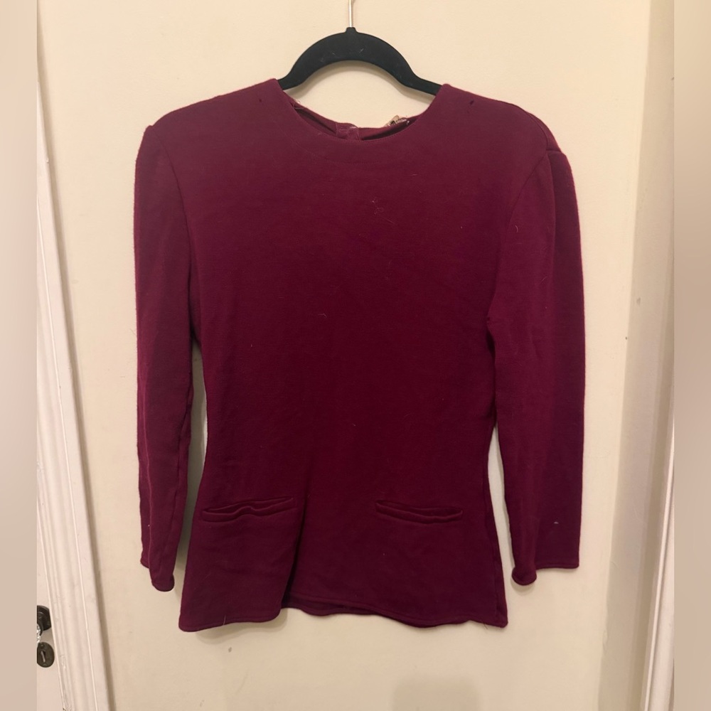Giorgio Armani Deep Red maroon vintage Long Sleeve Top